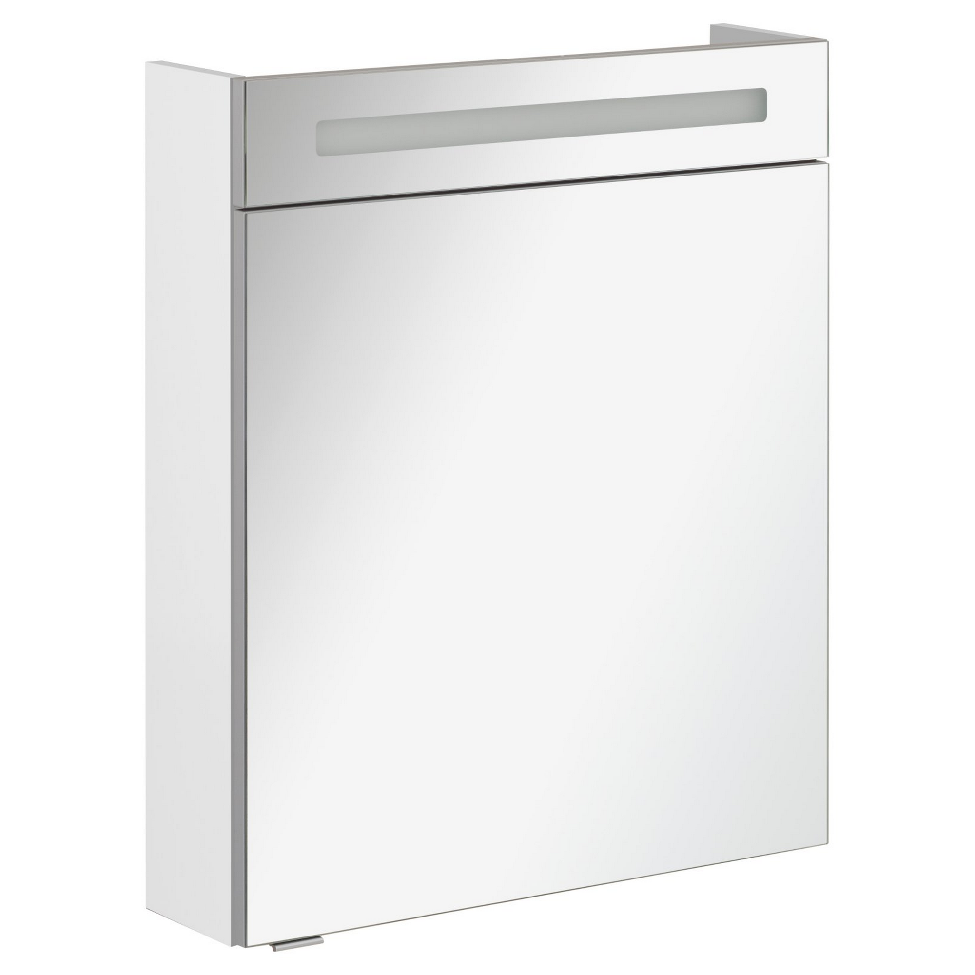 Badmöbelset 'b.clever' Spiegelschrank und Waschbecken mit Unterschrank weiß/weiß