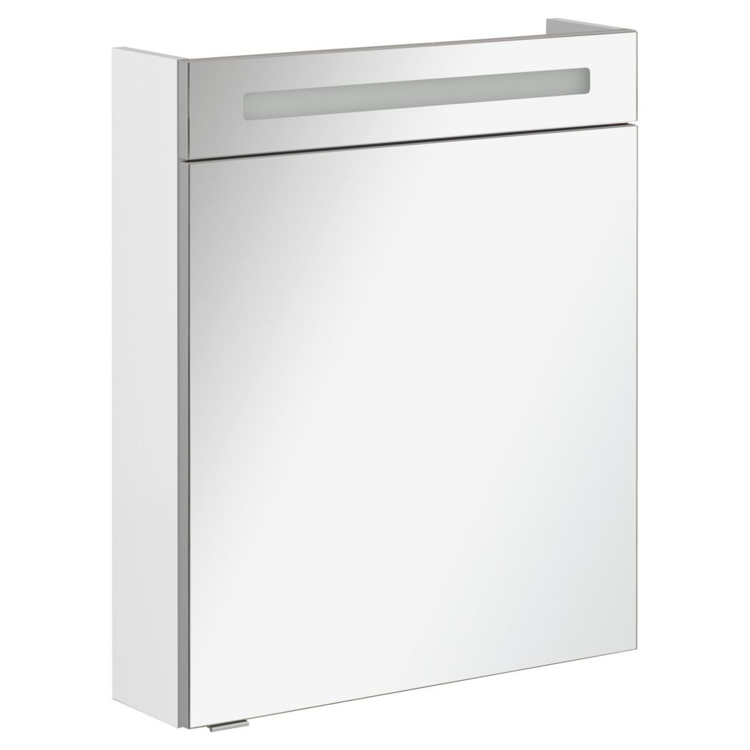 Badmöbelset 'b.clever' Spiegelschrank und Waschbecken mit Unterschrank weiß/weiß