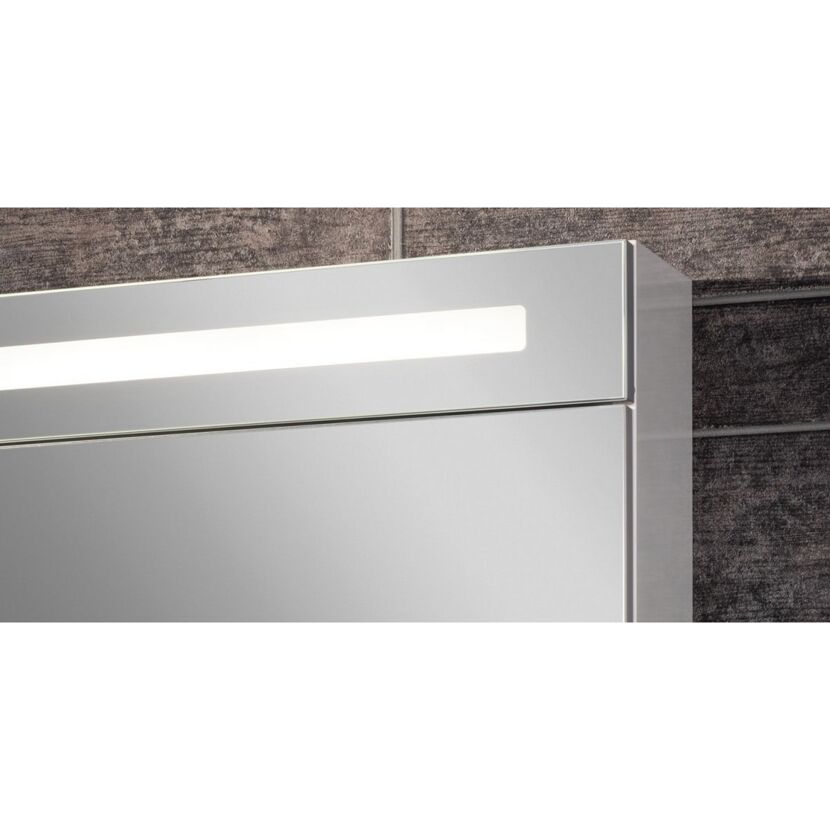 Badmöbelset 'b.clever' Spiegelschrank und Waschbecken mit Unterschrank weiß/weiß