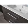 Badmöbelset 'b.perfekt' Spiegelelement und Waschbecken mit Unterschrank weiß/Dark Oak