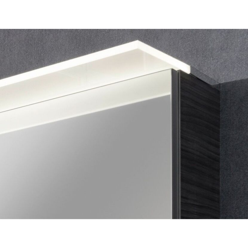 Badmöbelset 'b.perfekt' Spiegelschrank und Waschbecken mit Unterschrank weiß/Dark Oak