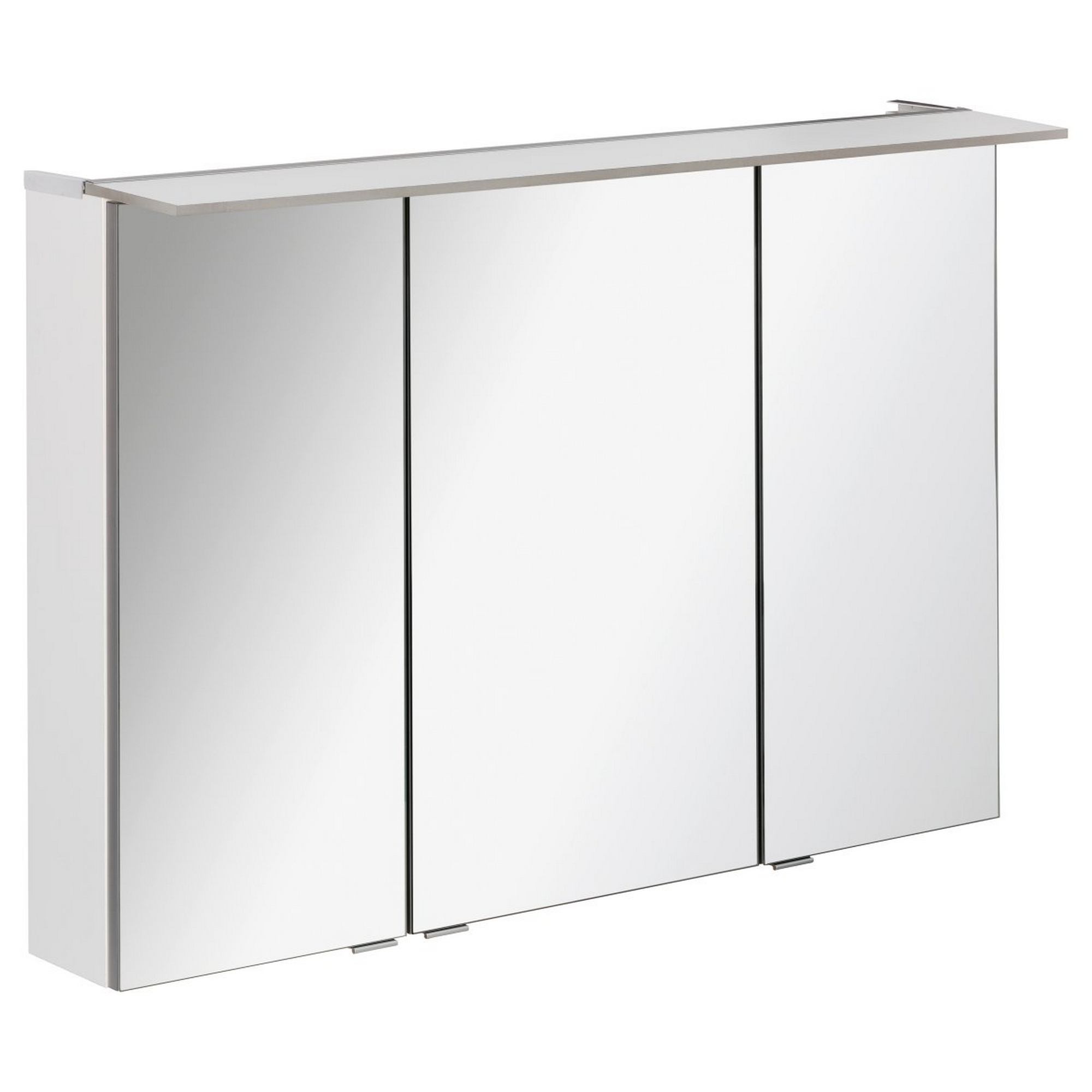 Badmöbelset 'b.perfekt' Spiegelschrank und Waschbecken mit Unterschrank weiß/weiß