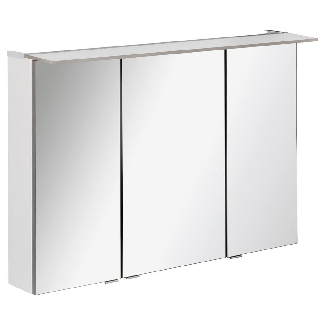 Badmöbelset 'b.perfekt' Spiegelschrank und Waschbecken mit Unterschrank weiß/weiß