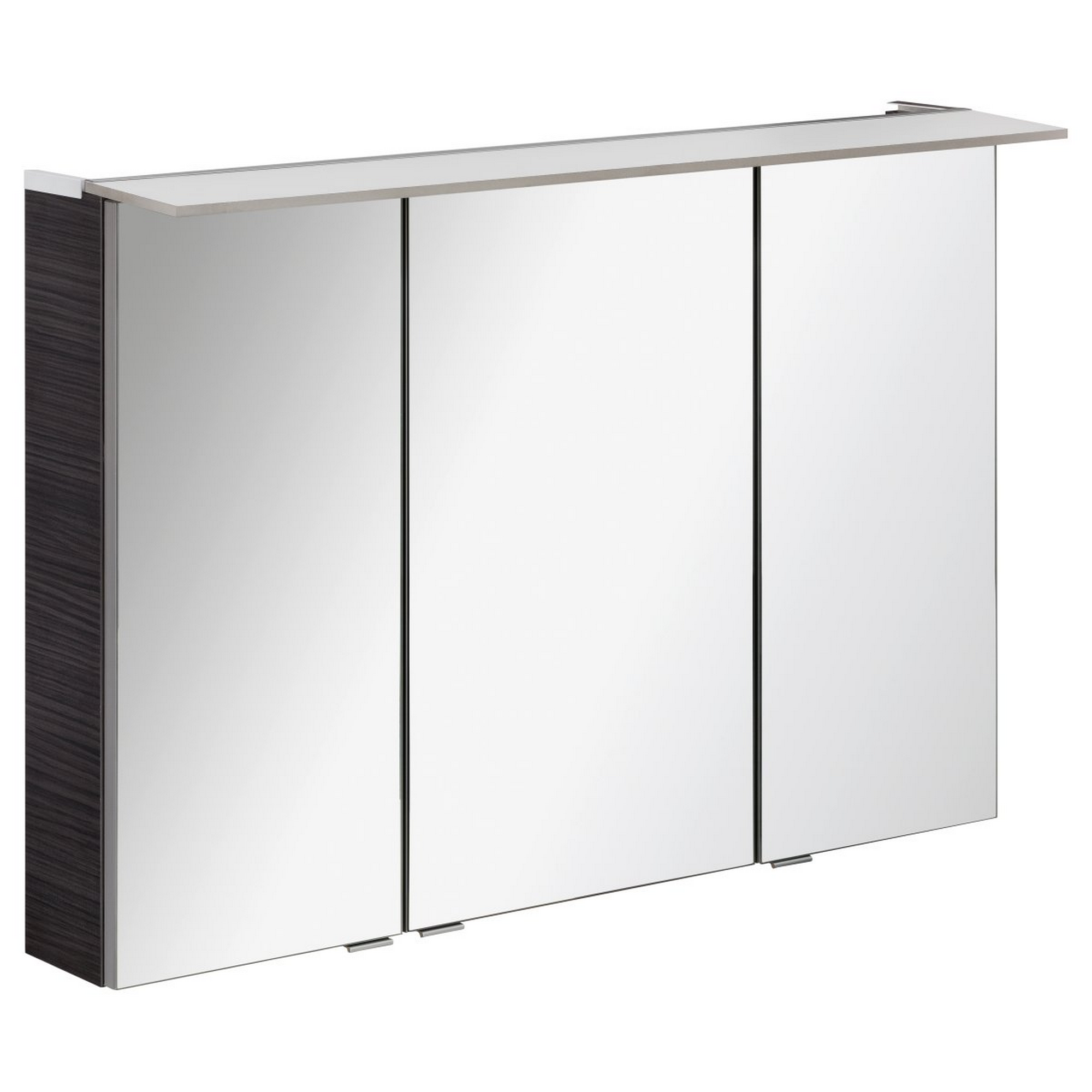 Badmöbelset 'b.perfekt' Spiegelschrank und Waschbecken mit Unterschrank weiß/Dark Oak