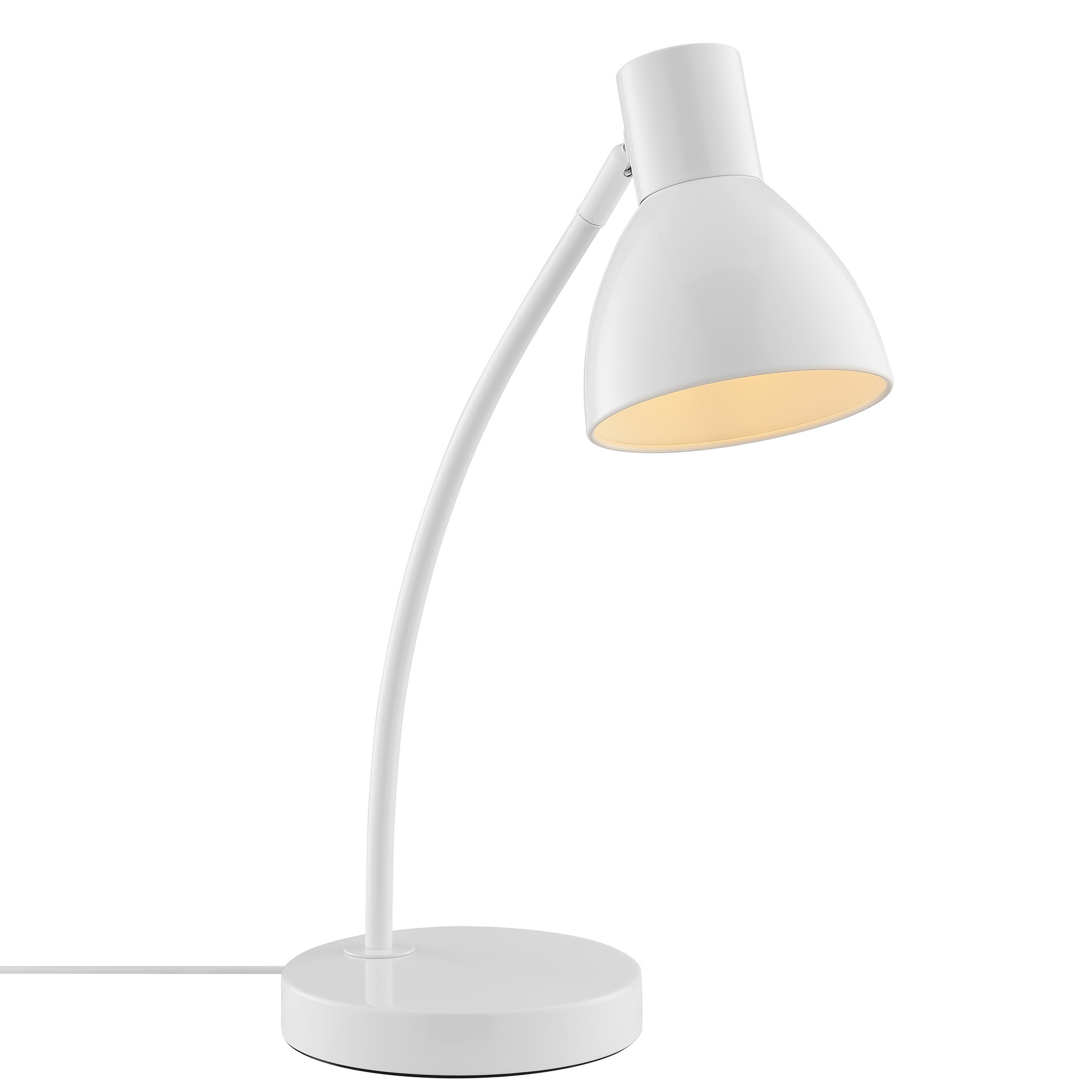 Schreibtischleuchte 'Jerry' weiß 15 x 42,9 x 31 cm
