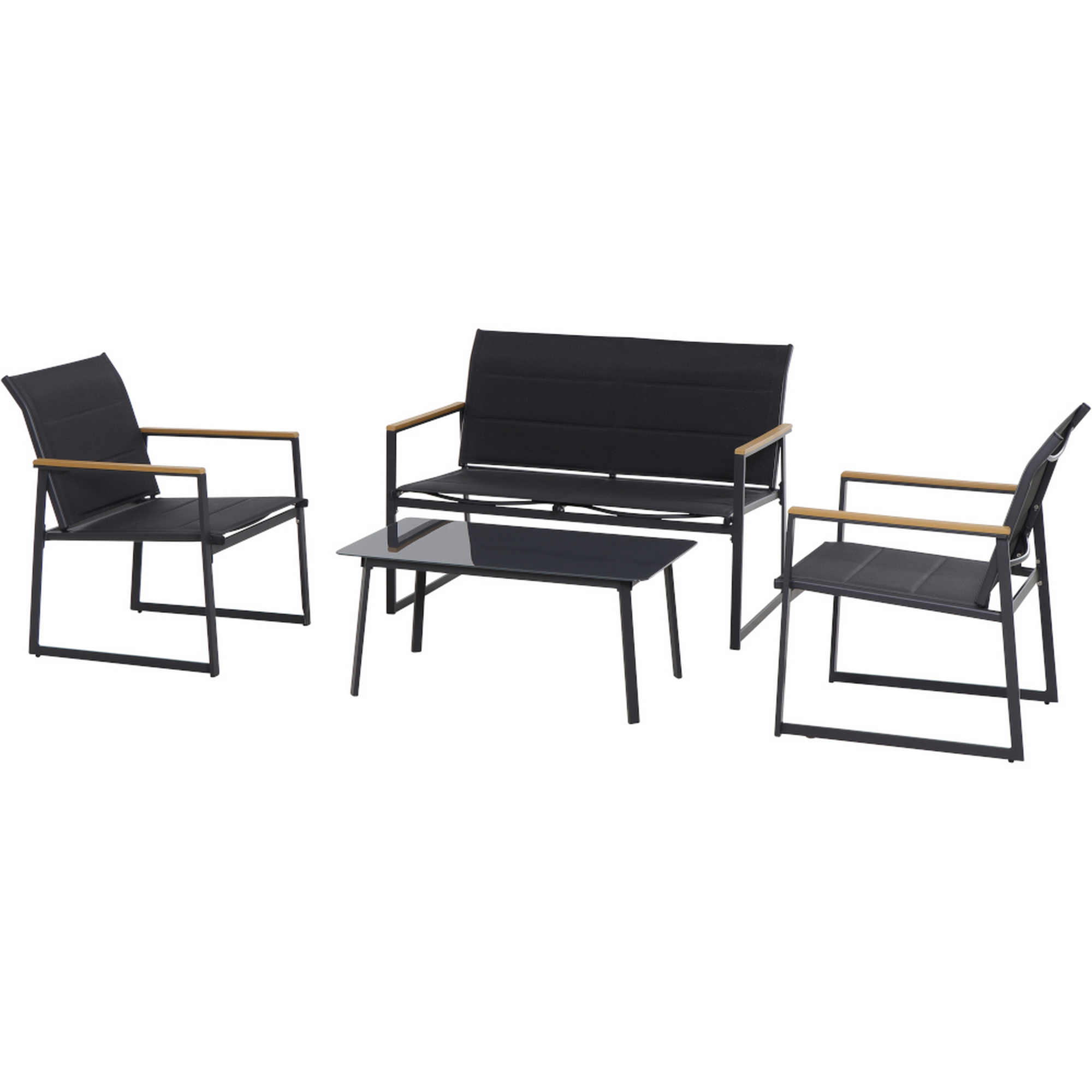 Loungemöbel-Set 'Santos' anthrazit 4-teilig