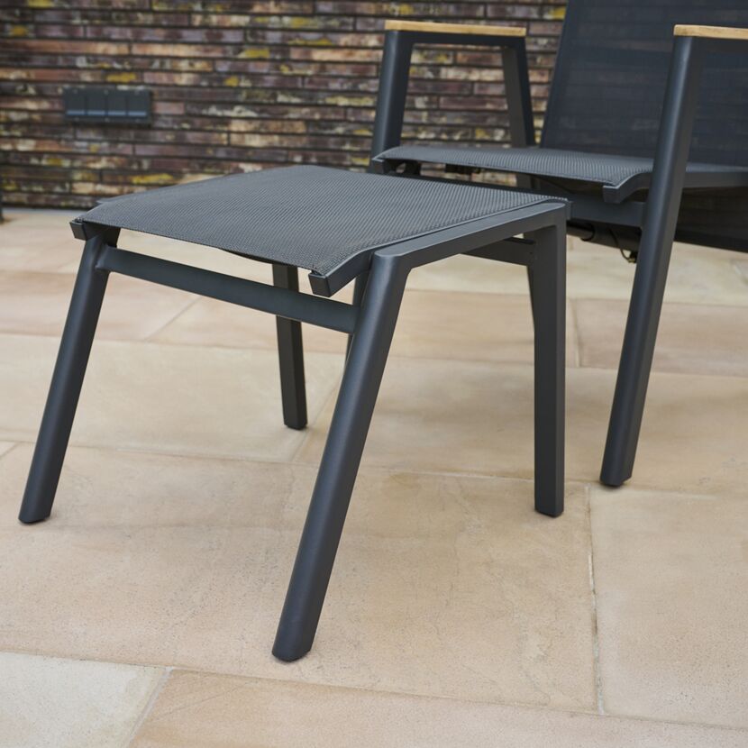 Gartenhocker 'Bologna' stapelbar Aluminium anthrazit 53 x 45 x 50 cm
