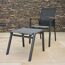 Gartenhocker 'Bologna' stapelbar Aluminium anthrazit 53 x 45 x 50 cm