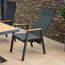 Gartenstuhl 'Bologna' stapelbar Aluminium anthrazit 56,5 x 113 x 75,5 cm