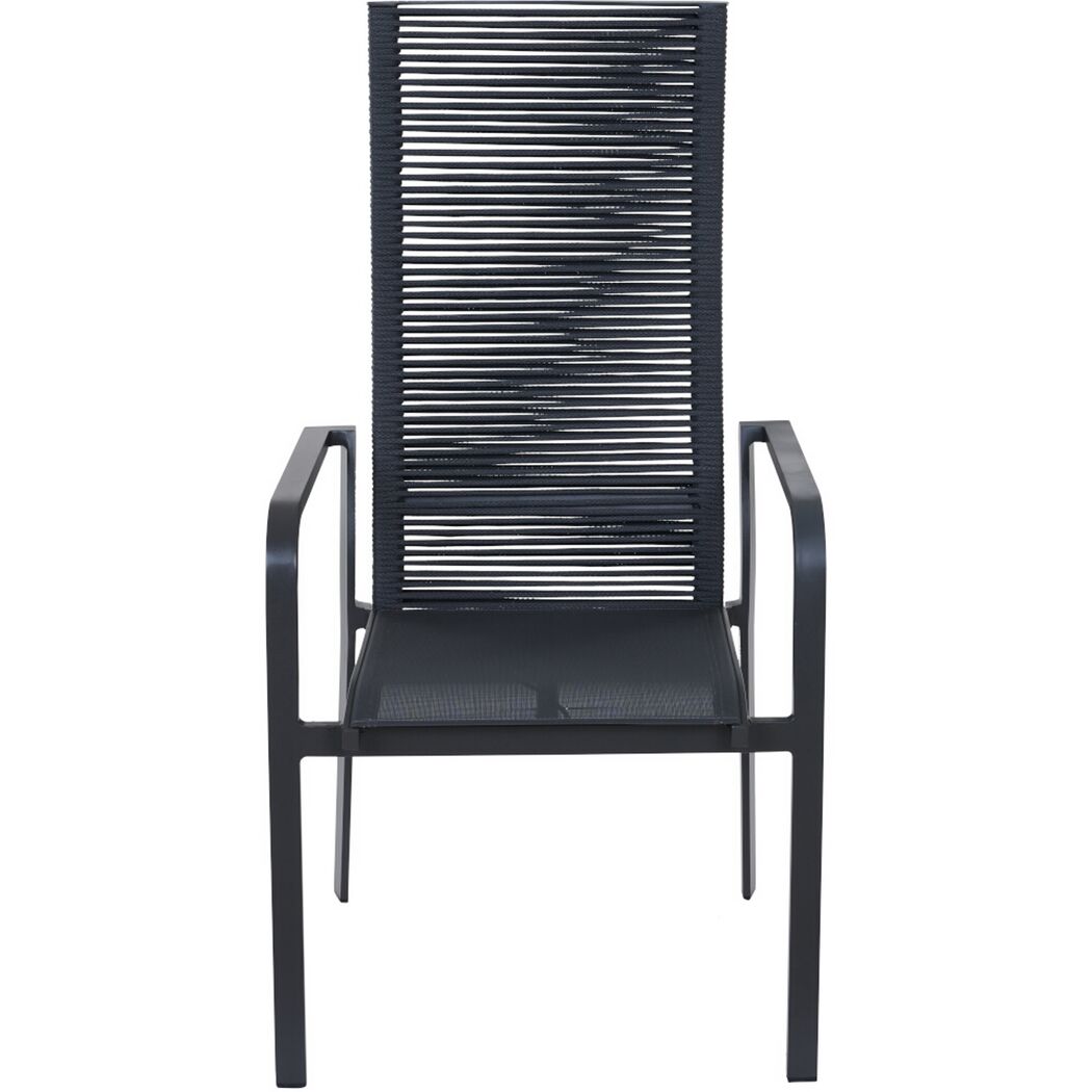 Gartenstuhl 'Carlton' stapelbar Aluminium anthrazit 60 x 113 x 63 cm