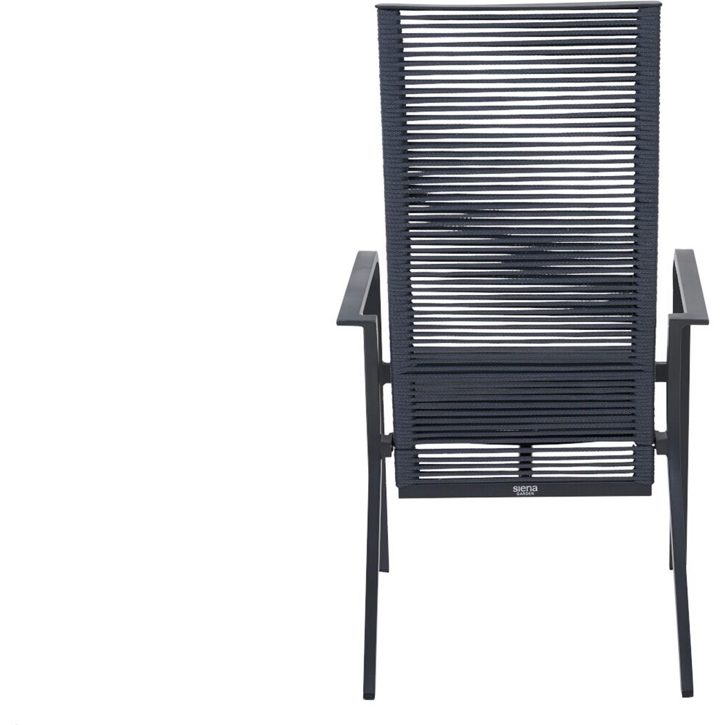 Gartenstuhl 'Carlton' stapelbar Aluminium anthrazit 60 x 113 x 63 cm
