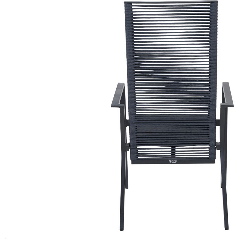 Gartenstuhl 'Carlton' stapelbar Aluminium anthrazit 60 x 113 x 63 cm