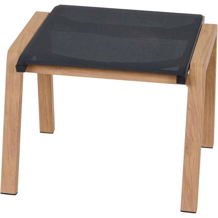 Gartenhocker 'Catania' stapelbar Aluminium schwarz 51 x 44 x 57 cm