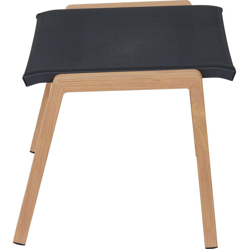 Gartenhocker 'Catania' stapelbar Aluminium schwarz 51 x 44 x 57 cm