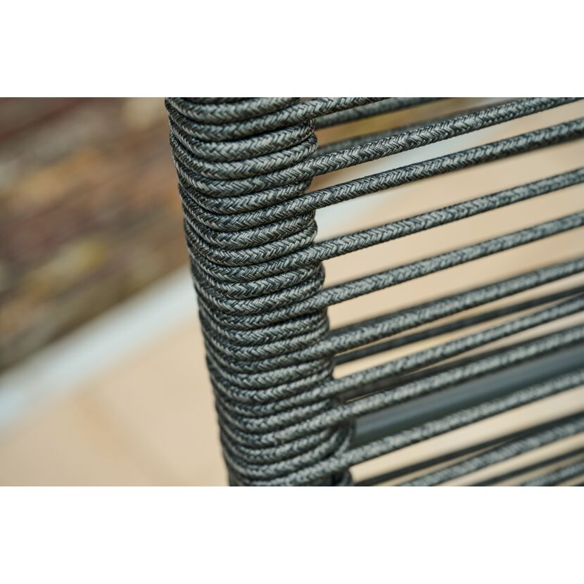 Gartenstuhl 'Bologna' stapelbar Aluminium anthrazit 56 x 113 x 77 cm