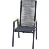 Gartenstuhl 'Bologna' stapelbar Aluminium anthrazit 56 x 113 x 77 cm