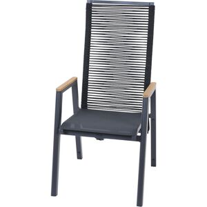 Sessel 'Bologna' anthrazit/matt 46 x 113 x 77 cm