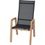 Gartenstuhl 'Catania' stapelbar Aluminium braun 60 x 111 x 67,5 cm