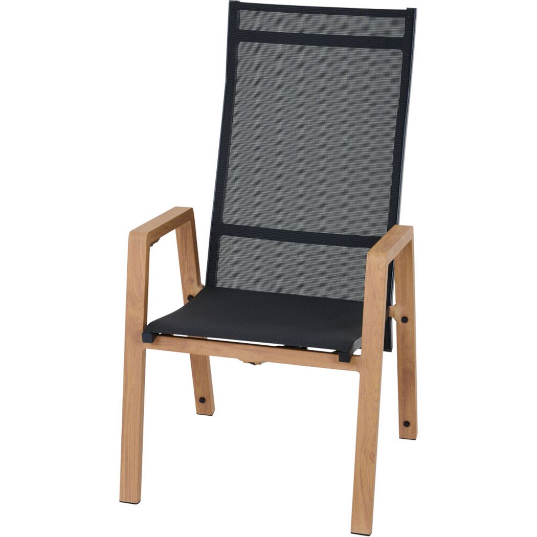 Gartenstuhl 'Catania' stapelbar Aluminium braun 60 x 111 x 67,5 cm