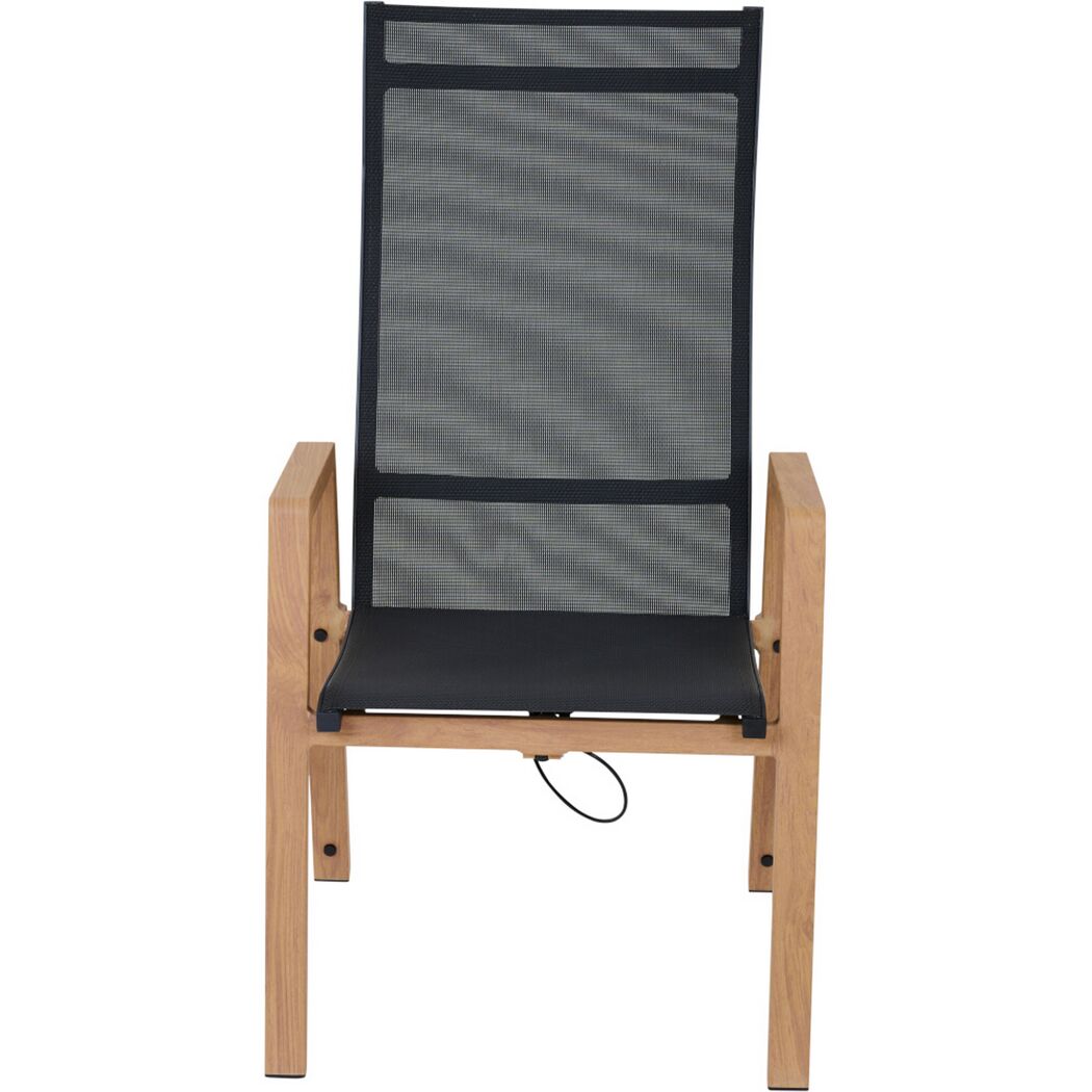 Gartenstuhl 'Catania' stapelbar Aluminium braun 60 x 111 x 67,5 cm