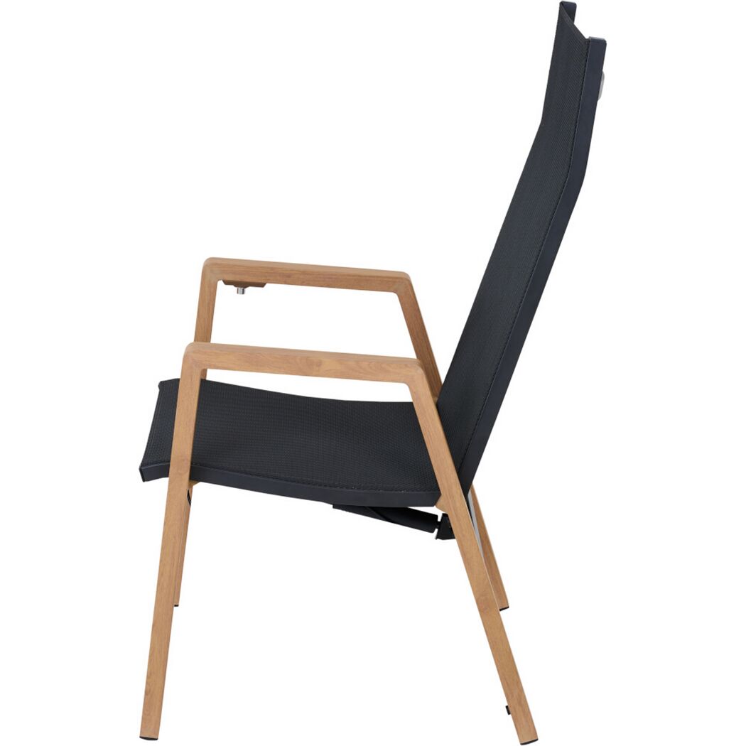 Gartenstuhl 'Catania' stapelbar Aluminium braun 60 x 111 x 67,5 cm