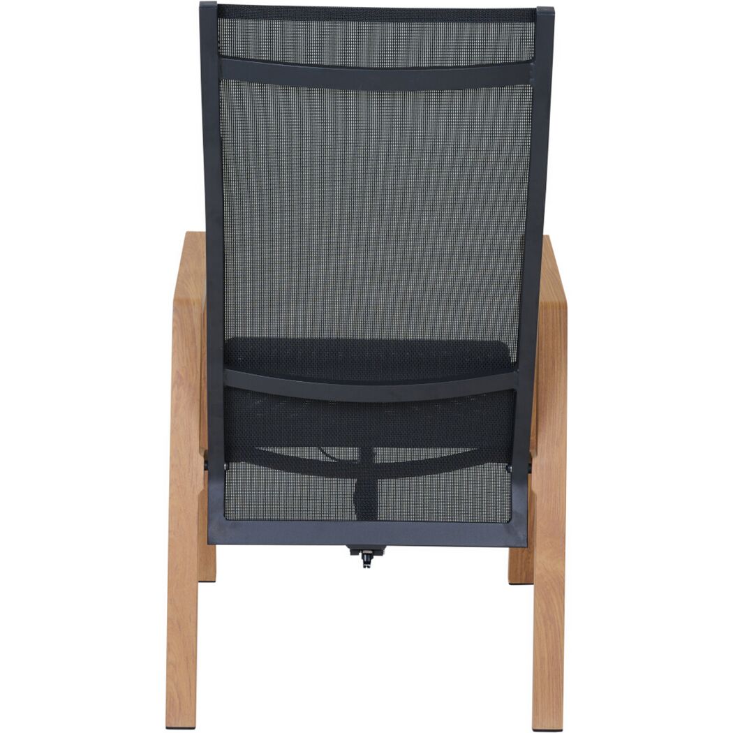 Gartenstuhl 'Catania' stapelbar Aluminium braun 60 x 111 x 67,5 cm