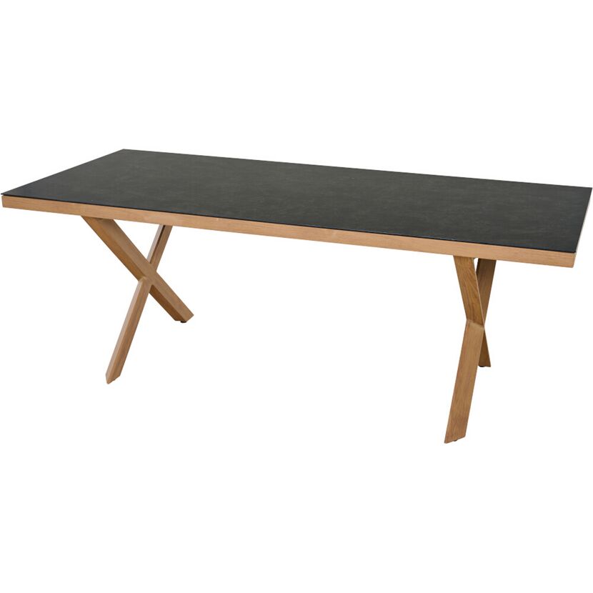 Gartentisch 'Catania' Aluminium/Glas 90 x 74 x 200 cm