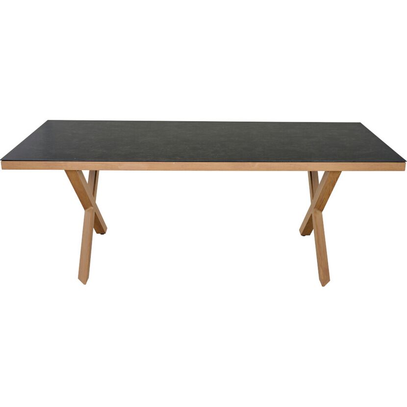 Gartentisch 'Catania' Aluminium/Glas 90 x 74 x 200 cm