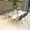 Gartenstuhl 'Catania' stapelbar Aluminium braun 57 x 92 x 56 cm