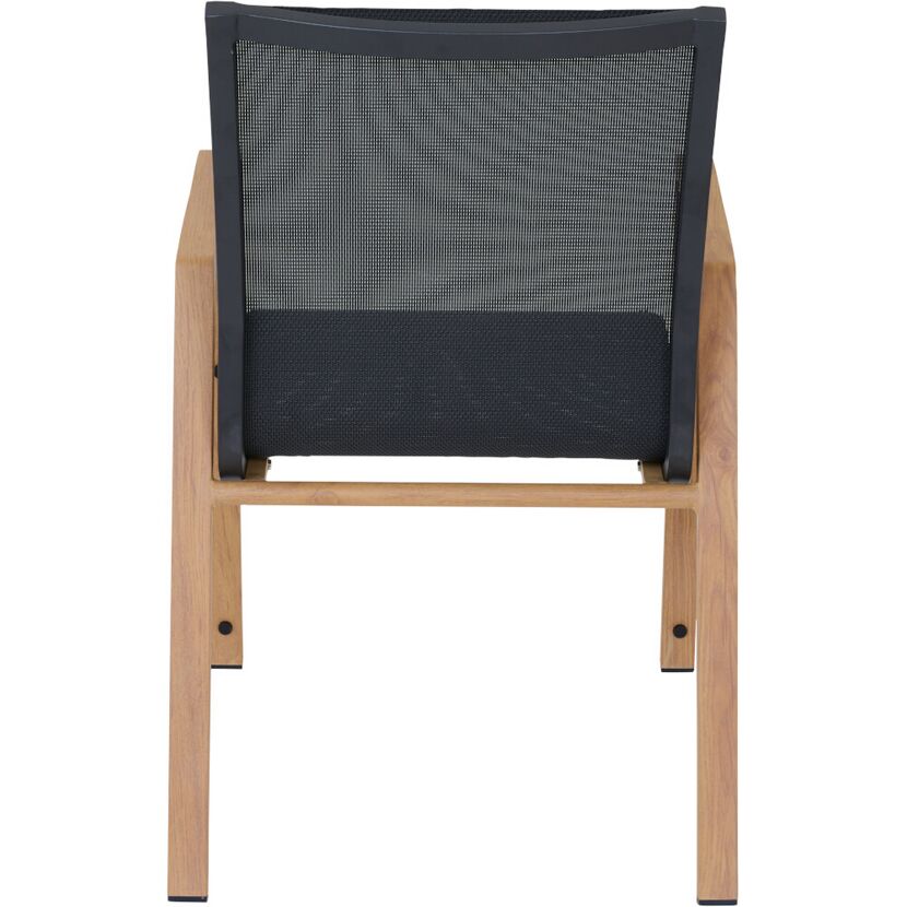 Gartenstuhl 'Catania' stapelbar Aluminium braun 57 x 92 x 56 cm