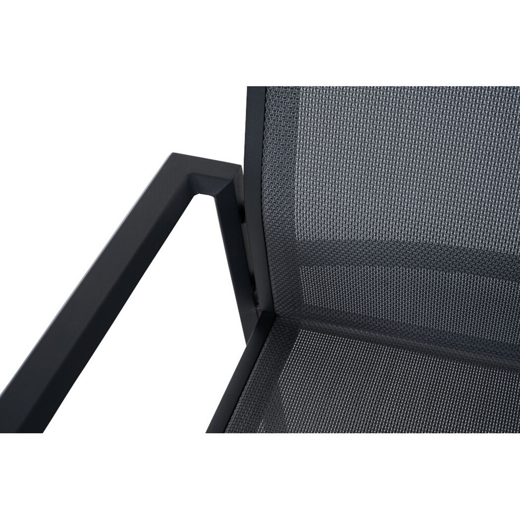 Gartenstuhl 'Tauro' stapelbar Aluminium anthrazit 62,8 x 99 x 70,5 cm