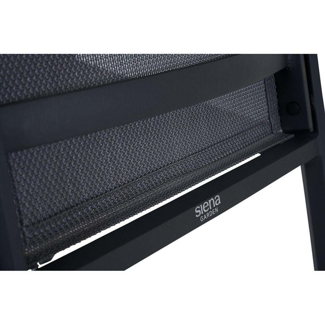 Gartenstuhl 'Tauro' stapelbar Aluminium anthrazit 62,8 x 99 x 70,5 cm