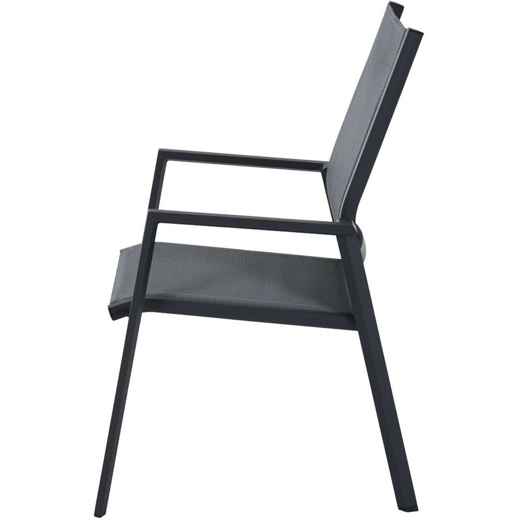 Gartenstuhl 'Tauro' stapelbar Aluminium anthrazit 62,8 x 99 x 70,5 cm
