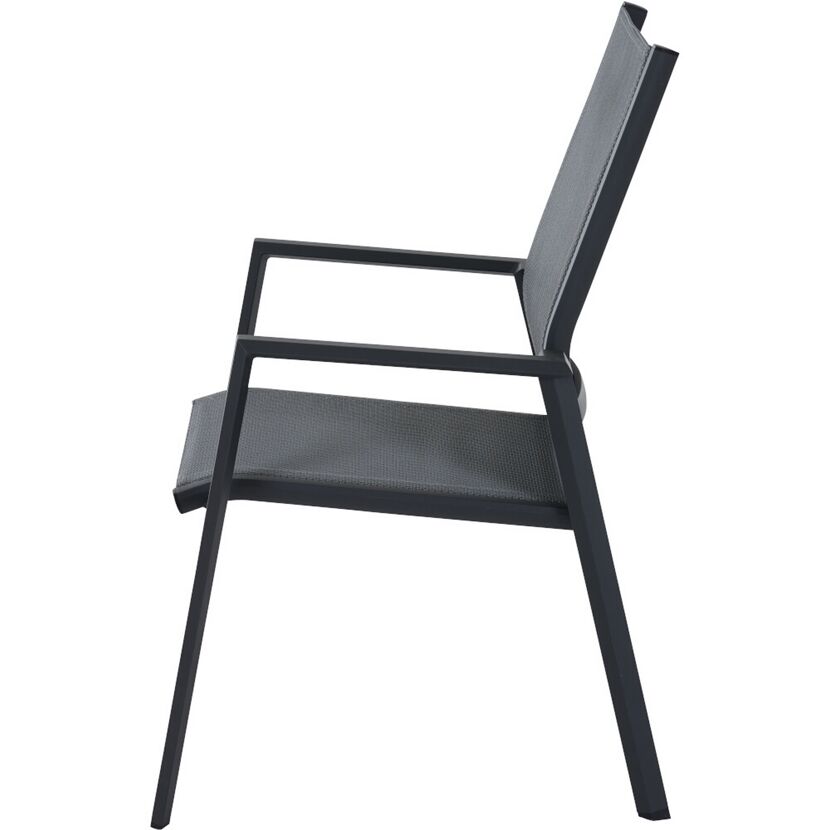 Gartenstuhl 'Tauro' stapelbar Aluminium anthrazit 62,8 x 99 x 70,5 cm