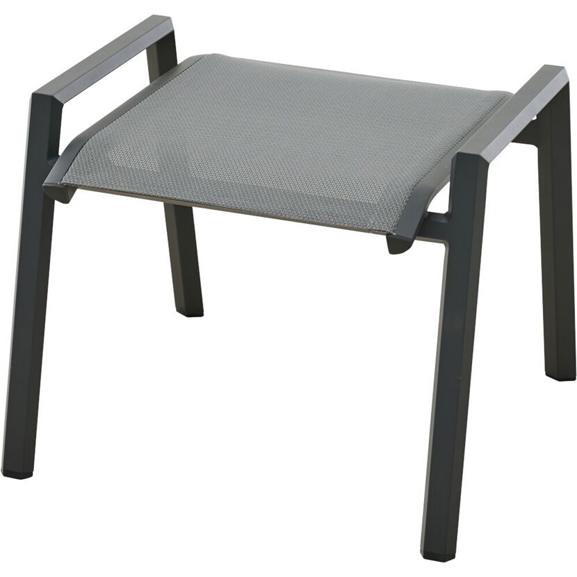 Gartenhocker 'Tauro' stapelbar Aluminium anthrazit 59 x 47 x 56,5 cm
