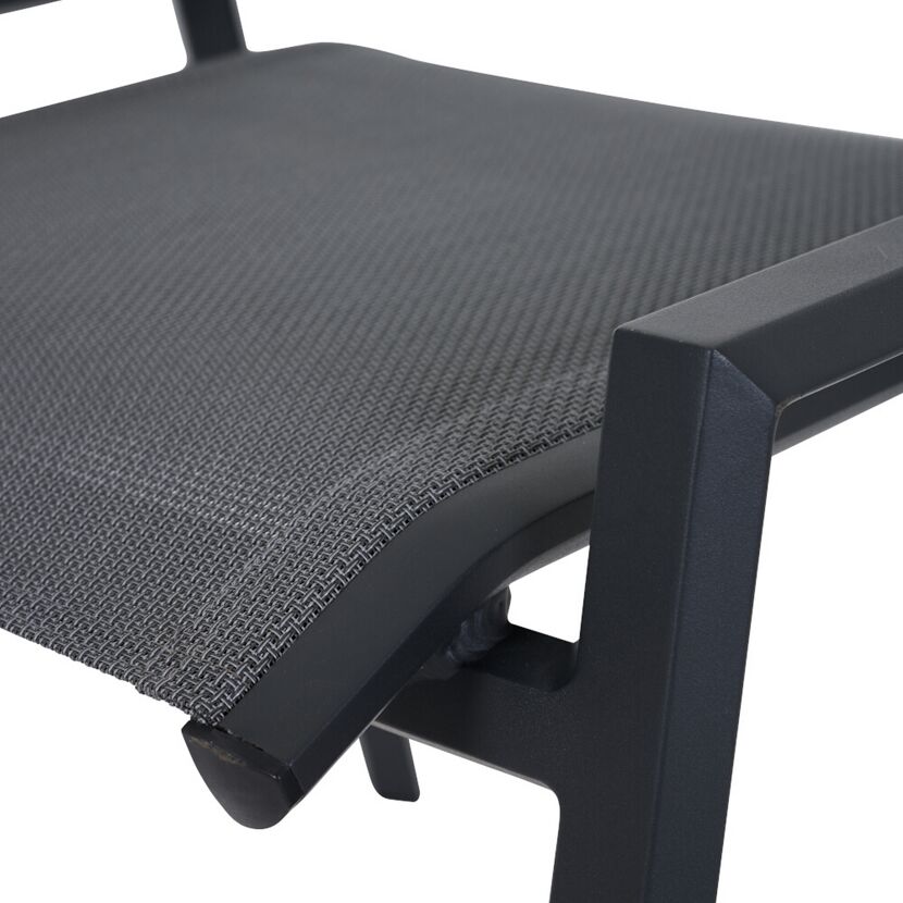 Gartenhocker 'Tauro' stapelbar Aluminium anthrazit 59 x 47 x 56,5 cm