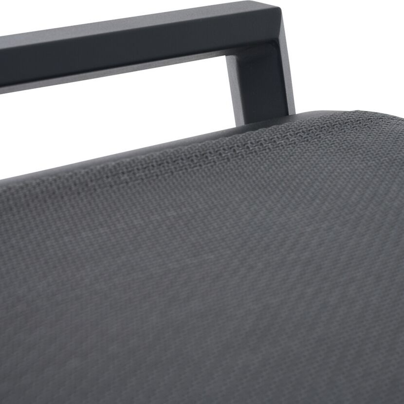 Gartenhocker 'Tauro' stapelbar Aluminium anthrazit 59 x 47 x 56,5 cm