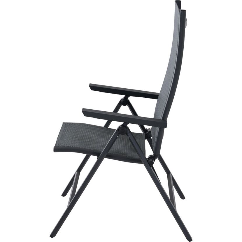 Gartenstuhl 'Tauro' klappbar Aluminium anthrazit 60,4 x 110 x 66 cm