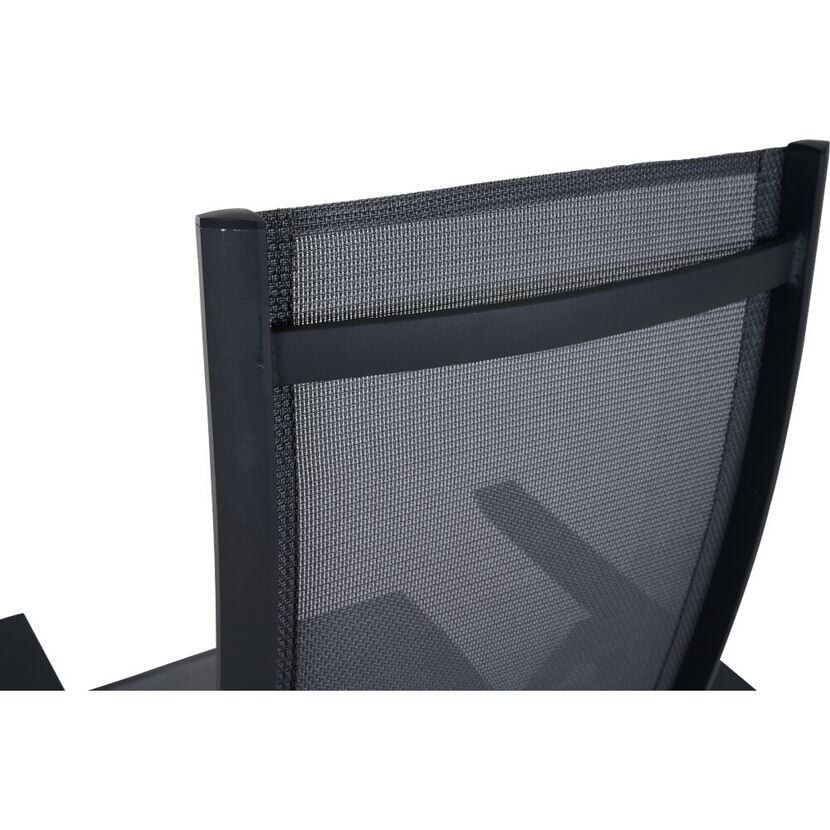 Gartenstuhl 'Tauro' klappbar Aluminium anthrazit 60,4 x 110 x 66 cm