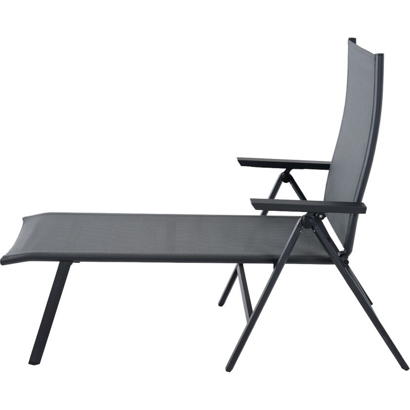 Sonnenliege 'Tauro' klappbar anthrazit 69 x 113 x 182,5 cm