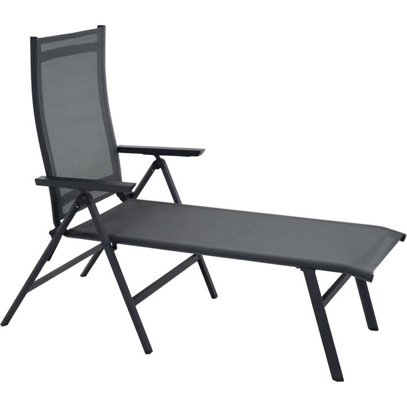 Sonnenliege 'Tauro' klappbar anthrazit 69 x 113 x 182,5 cm