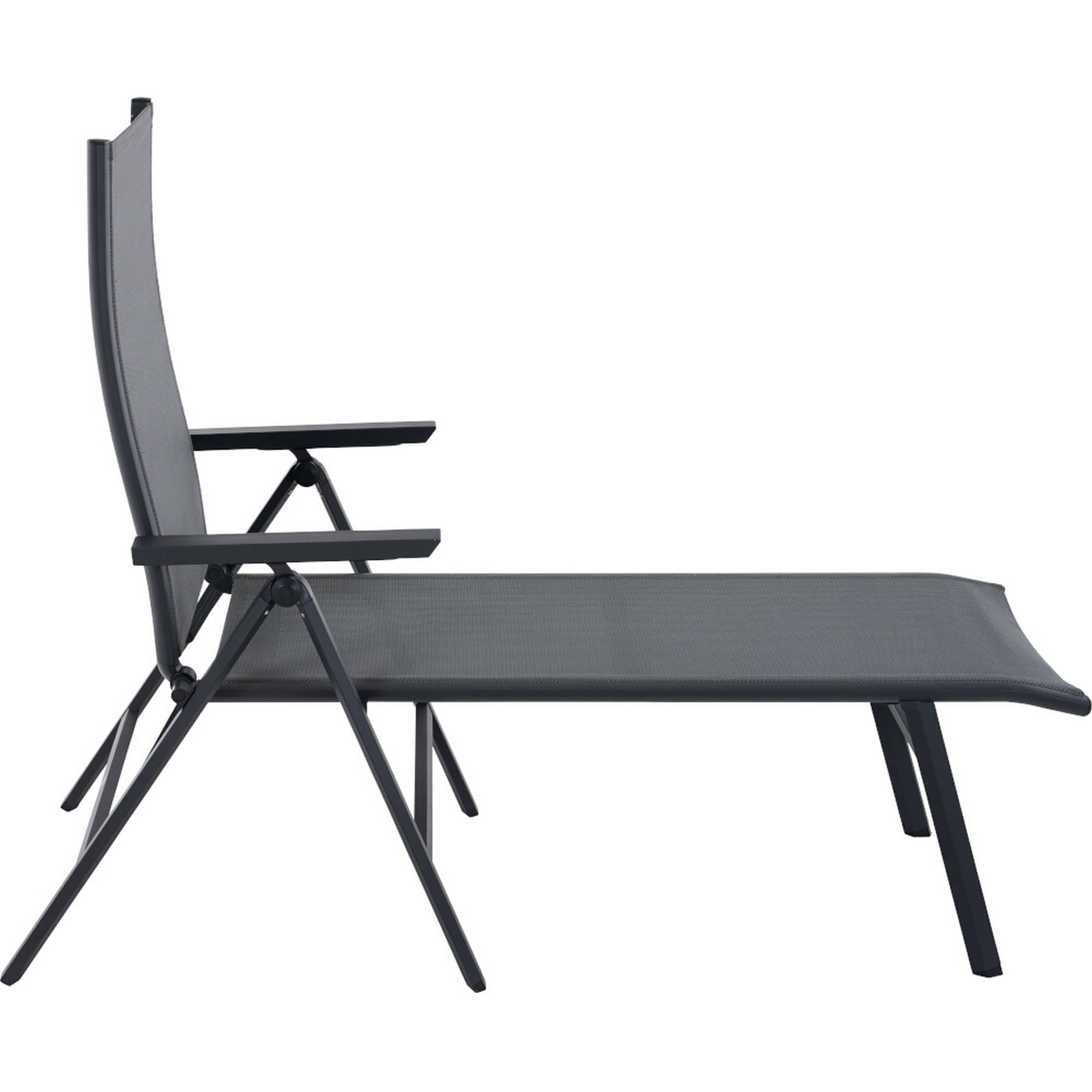 Klappliege 'Tauro' anthrazit/matt 55,5 x 113 x 182,5 cm