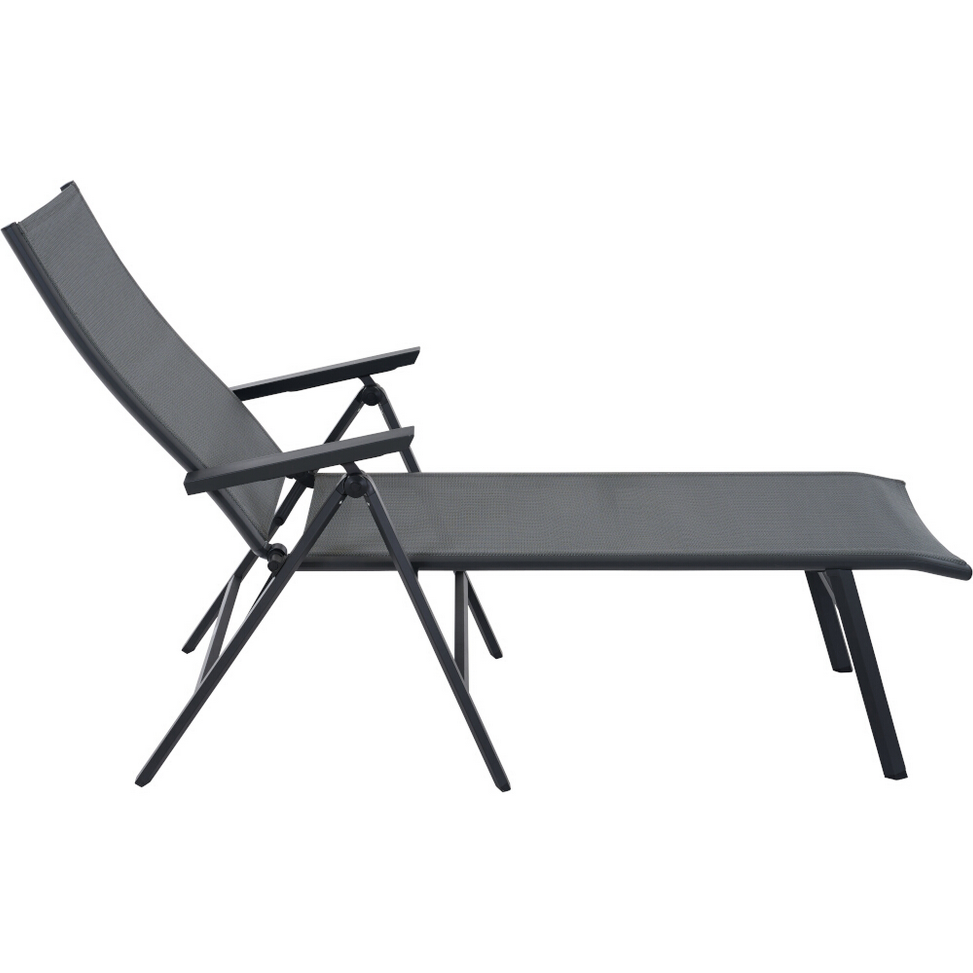 Klappliege 'Tauro' anthrazit/matt 55,5 x 113 x 182,5 cm