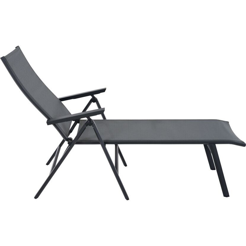 Sonnenliege 'Tauro' klappbar anthrazit 69 x 113 x 182,5 cm