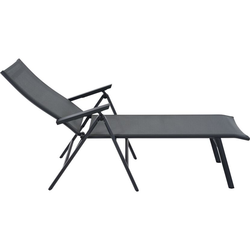 Sonnenliege 'Tauro' klappbar anthrazit 69 x 113 x 182,5 cm