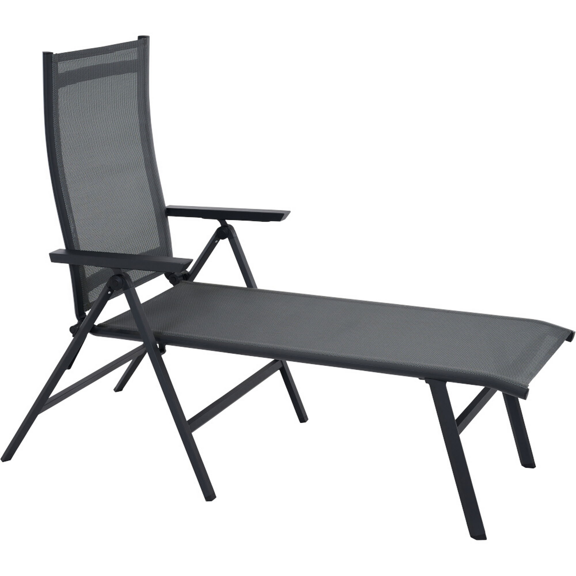 Klappliege 'Tauro' anthrazit/matt 55,5 x 113 x 182,5 cm
