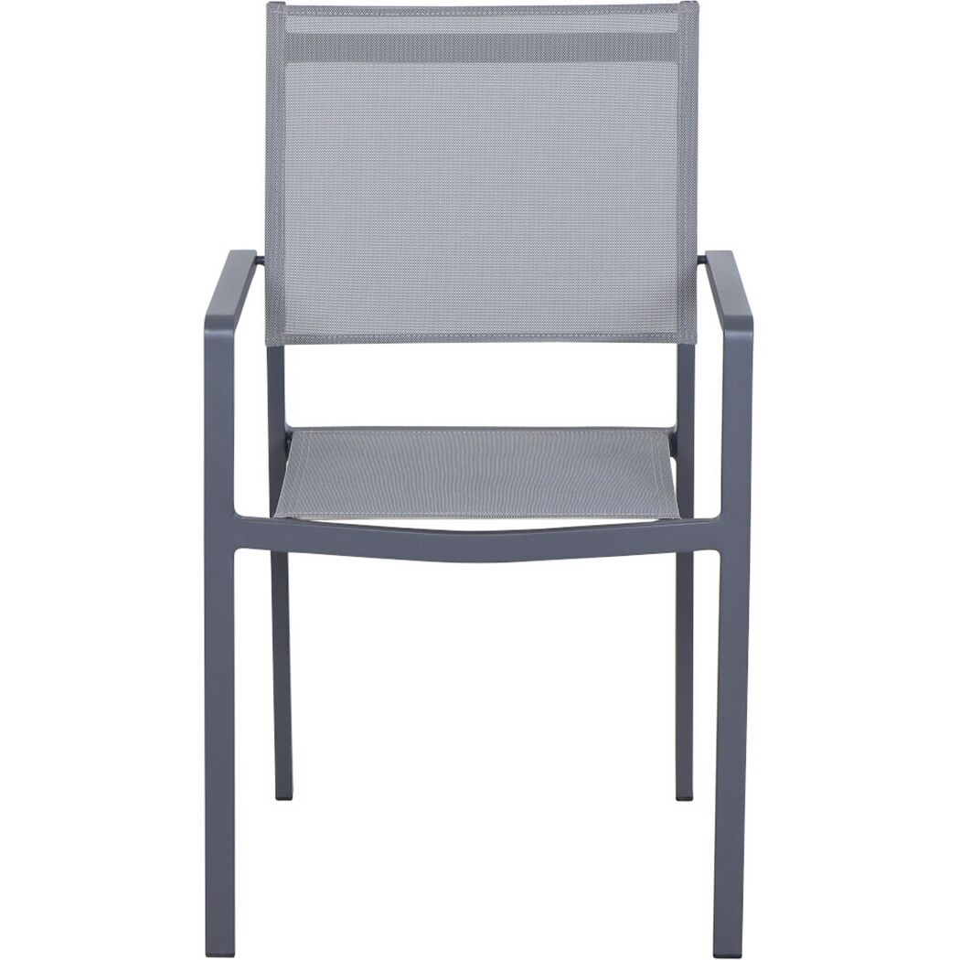 Gartenstuhl 'Leeds' stapelbar Aluminium anthrazit 54 x 88 x 54 cm
