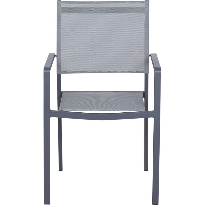 Gartenstuhl 'Leeds' stapelbar Aluminium anthrazit 54 x 88 x 54 cm