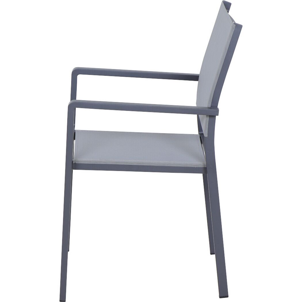Gartenstuhl 'Leeds' stapelbar Aluminium anthrazit 54 x 88 x 54 cm