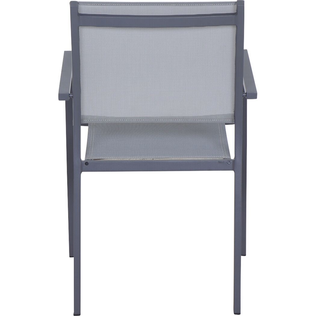 Gartenstuhl 'Leeds' stapelbar Aluminium anthrazit 54 x 88 x 54 cm